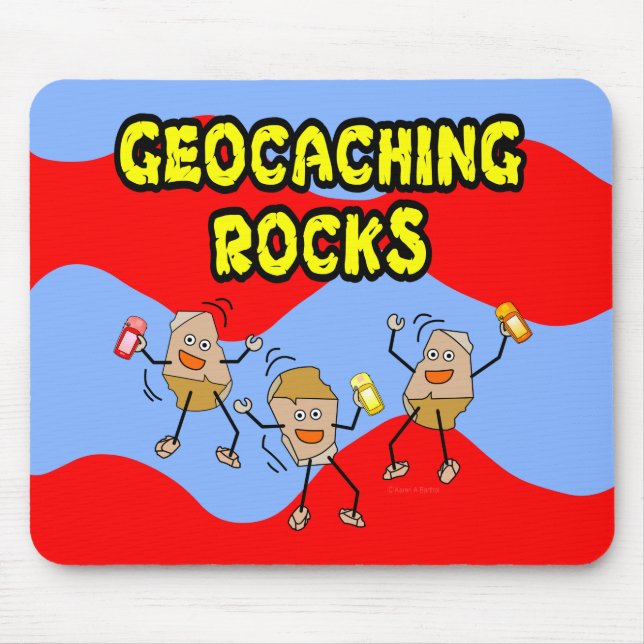 Mousepad Geocaching Rocks (Frente)