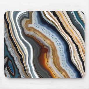Mousepad Geodo da Cinza de Terracotta Branco Azul Preto