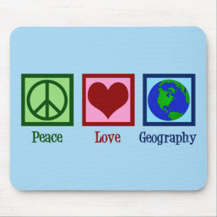 Mousepad Geografia do Amor pela Paz