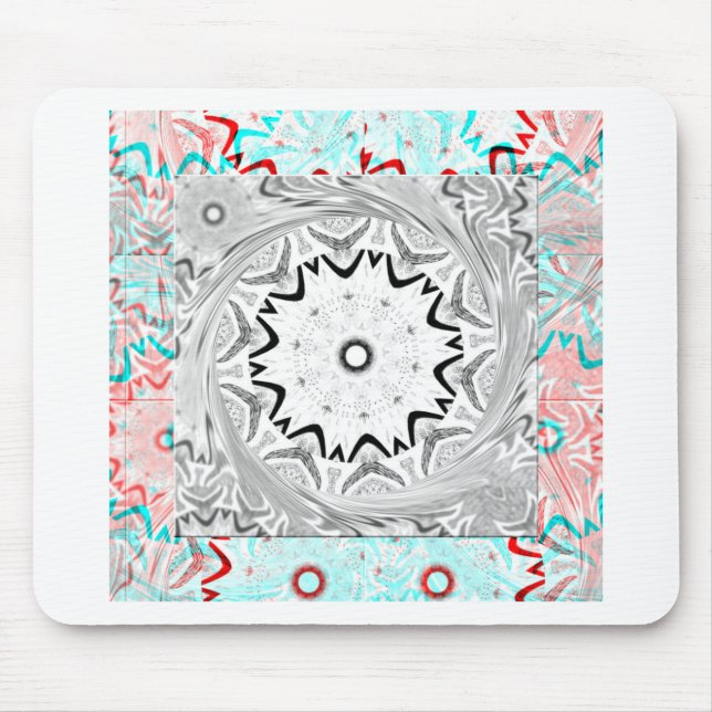 Mousepad Geometria Ciana Rosa África (Frente)