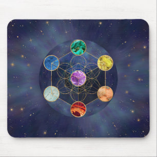 Mousepad Geometria Sagrada do Cubo Chakras