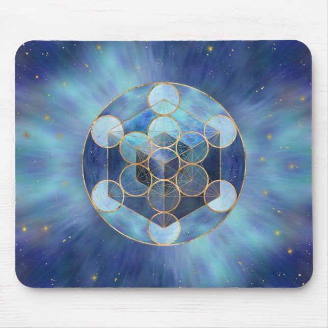 Mousepad Geometria Sagrada do Cubo da Metatron (Frente)