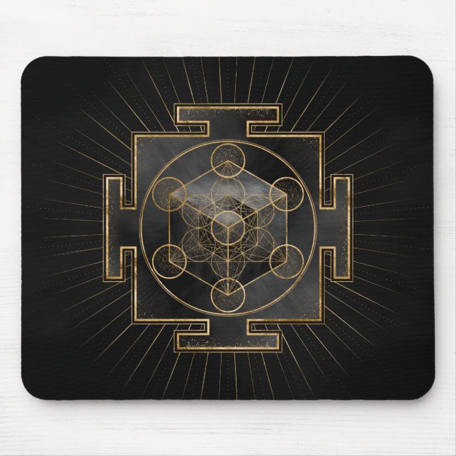 Mousepad Geometria Sagrada do Cubo Sri Yantra (Frente)