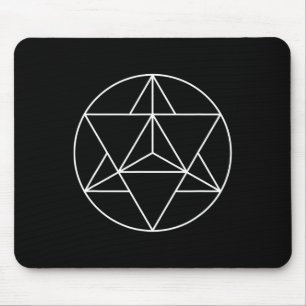 Mousepad Geometria Sagrada Símbolo Merka Yoga Meditação 