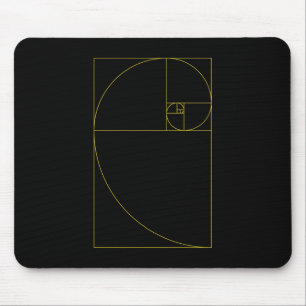 Mousepad Geometria sagrado espiral dourada