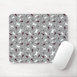 Mousepad Geometria Sutil: Estrelas & Triângulos – Cinza