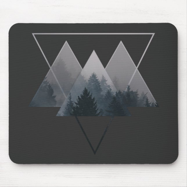 Mousepad Geometria triângulo Floresta Mistura (Frente)