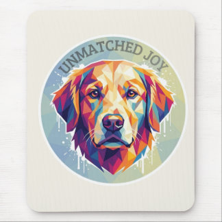 Mousepad Geometric Golden Retriever - Colorful Pop-Art T-Sh
