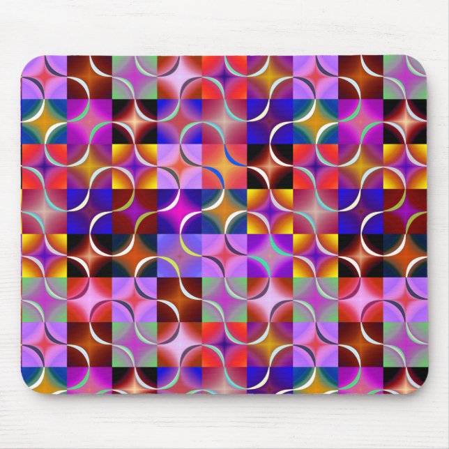 Mousepad Geometric Multicolored Squares (Frente)