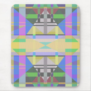 Mousepad Geométrica Azul-Verde Amarelo