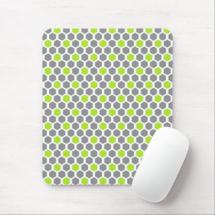 Mousepad Geométrica das Cinzas Verdes Modernas