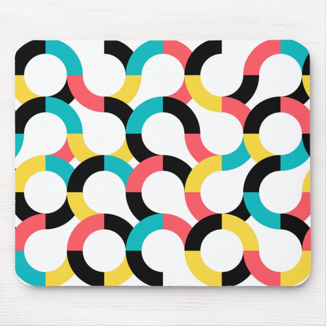 Mousepad Geométrica moderna colorida, moderna, moderna e al (Frente)