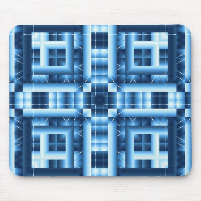 Mousepad geométrico azul (Frente)
