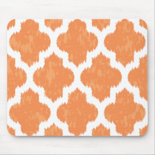 Mousepad Geométrico moderno clássico alaranjado de Ikat