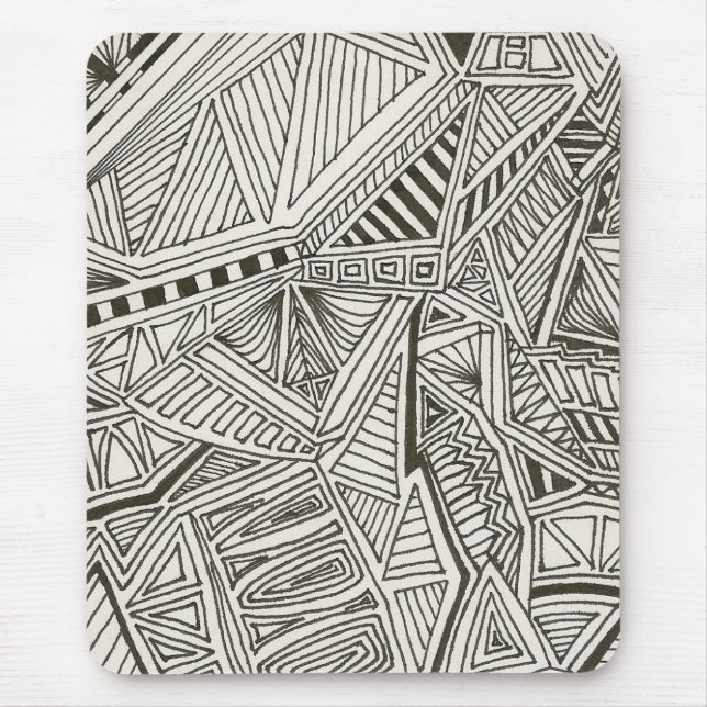 Mousepad geométrico preto (Frente)