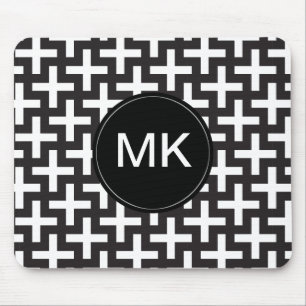 Mousepad Geométrico preto e branco
