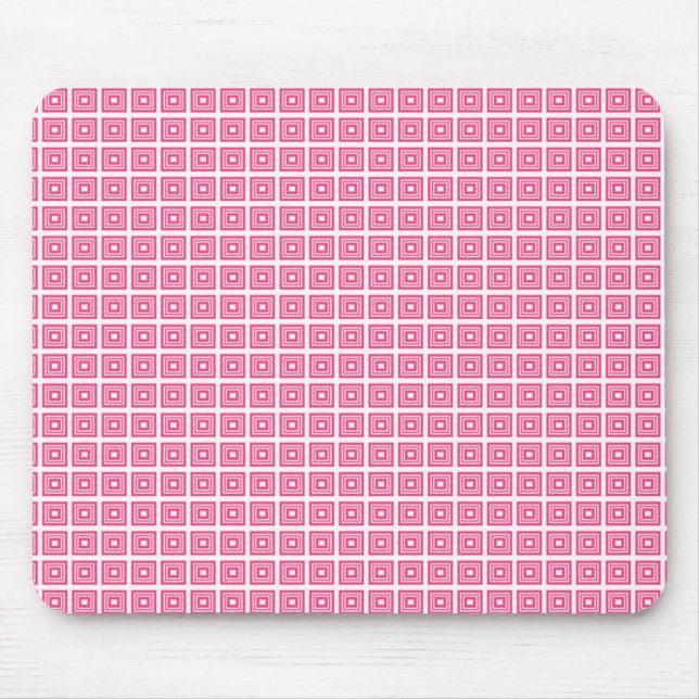 Mousepad Geométrico Retro, Rosa (Frente)