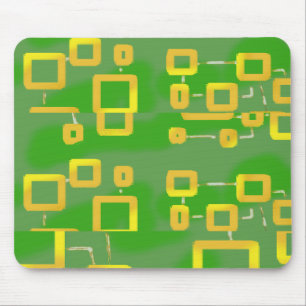 Mousepad Geométrico Verde Engraçado