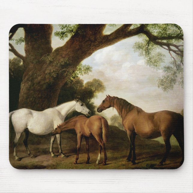 Mousepad George Stubbs | Dois Shafto Mares e um Foal, 1774 (Frente)