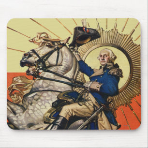 Mousepad George Washington a cavalo