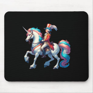 Mousepad George Washington Cavalgando Um Unicórnio 4 De Jul