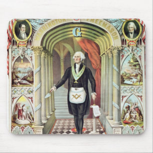 Mousepad George Washington como um Freemason