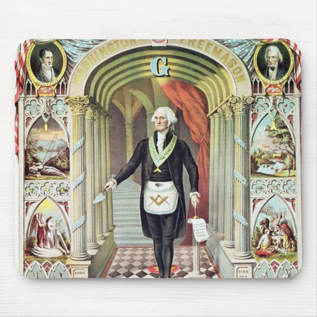 Mousepad George Washington como um Freemason (Frente)
