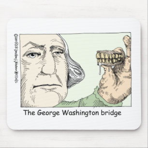 Mousepad George Washington Teeth Engraçados e Coleções