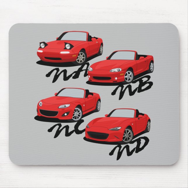Mousepad Gerações de Miata (Frente)