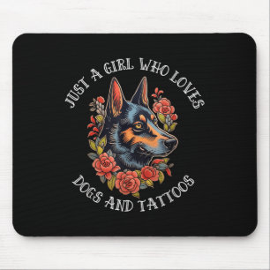 Mousepad German shepherd Apenas Uma Garota Que Ama Cachorro