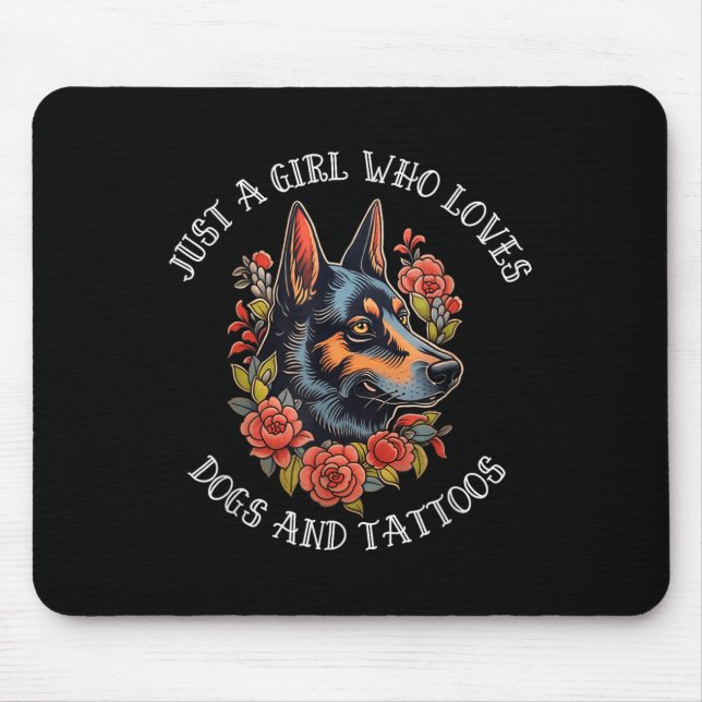 Mousepad German shepherd Apenas Uma Garota Que Ama Cachorro (Frente)