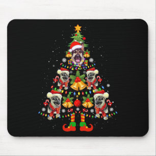 Mousepad German shepherd Cachorro Santa Hat Árvore de Natal