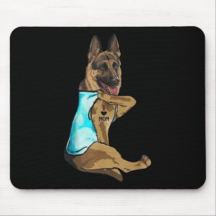 Mousepad German shepherd Cachorro Tatuagem Eu Amo A Mãe Dia