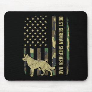 Mousepad German shepherd Cão Pai Camuflagem Bandeira Americ