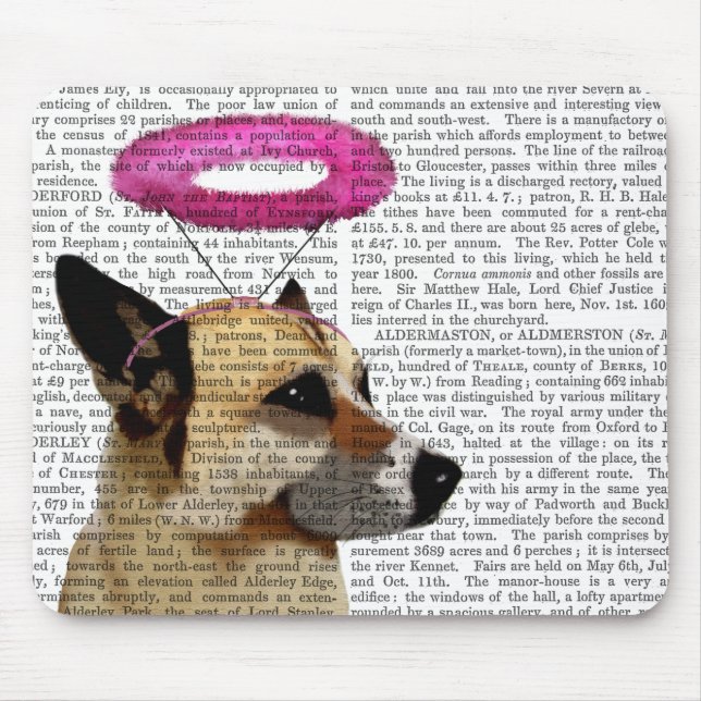 Mousepad German shepherd com Halo Rosa (Frente)