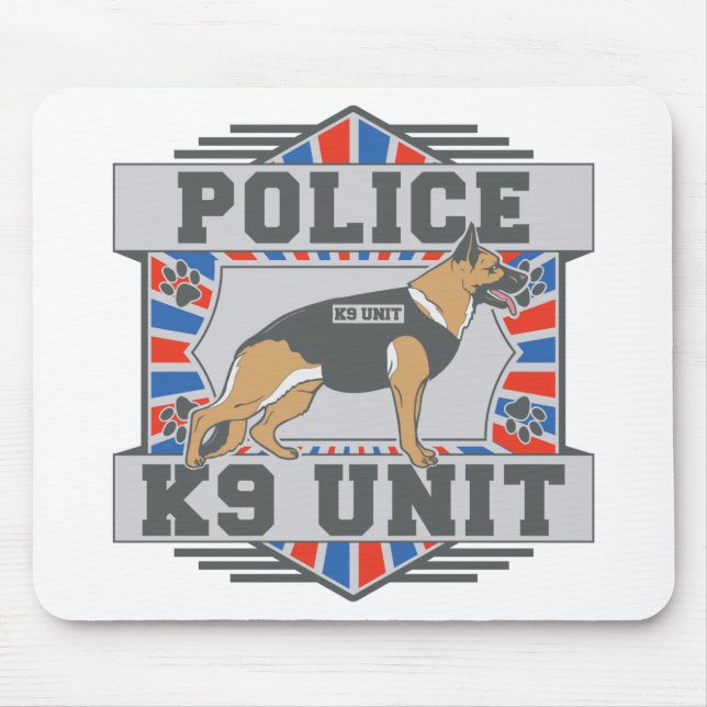 Mousepad German shepherd da polícia da unidade K9 (Frente)