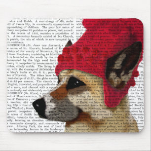Mousepad German shepherd em Red Wooly Hat