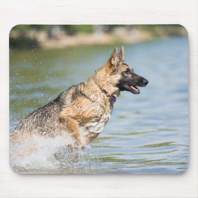 Mousepad German shepherd Passa Para A Água (Frente)