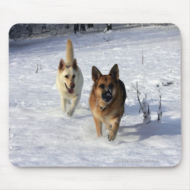 Mousepad German shepherd que funcionam na neve (Frente)