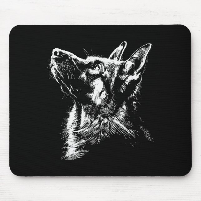 Mousepad German Shepherd Silhouette Graphic German Shepherd (Frente)