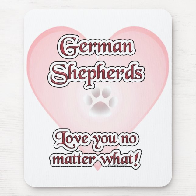 Mousepad German shepherd Te Ama Não Importa O Que (Frente)