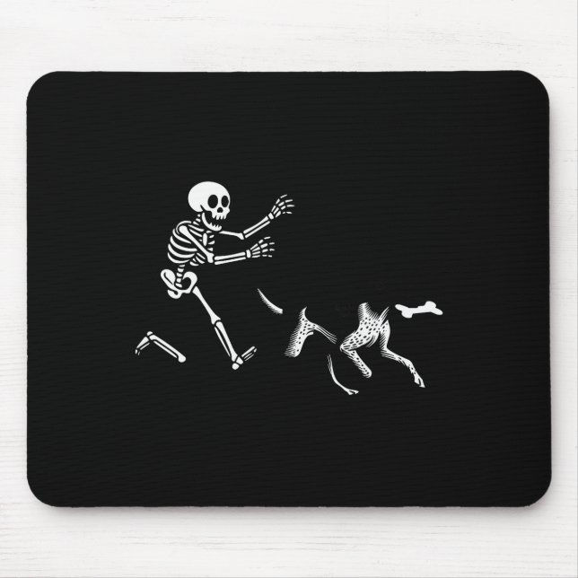 Mousepad German Shorthaired Inter Running Skeleton Hallowee (Frente)