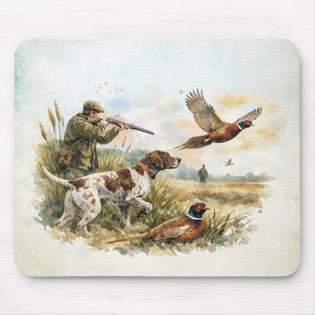 Mousepad German Shorthaired Pointer ,hunting (Frente)