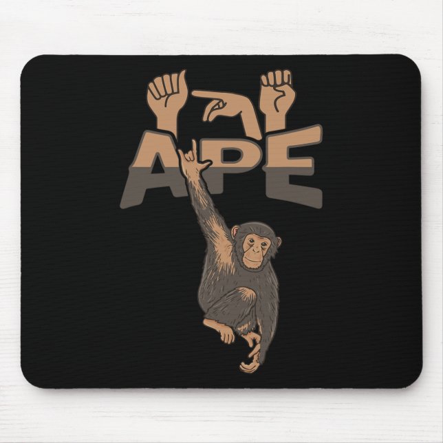 Mousepad Gesto de Mão de ILY APE Surdo Surdo Perda de Audiç (Frente)