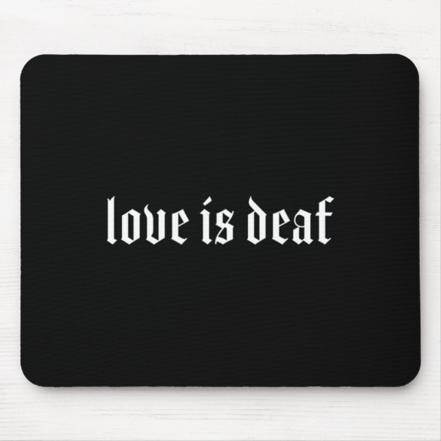 Mousepad Gesto de Mão surda surda surda surda perda de audi (Frente)