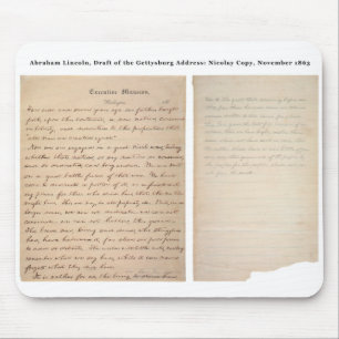 Mousepad Gettysburg Endereço Nicolay Copy (1863)