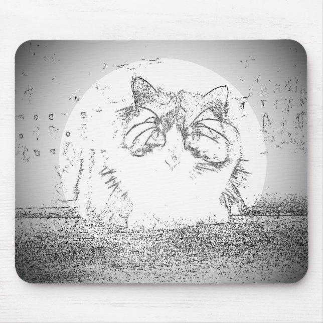 Mousepad Ghost Cat Spotlight (Frente)