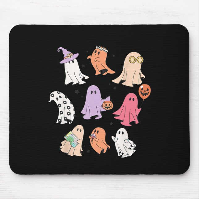 Mousepad Ghost Friends Halloween AAC SLP Speech Langu (Frente)