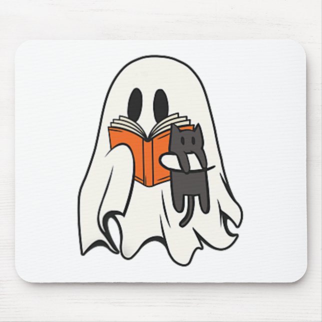 Mousepad Ghost Ghost Ghost Lendo Livro Spooky Season Hallow (Frente)