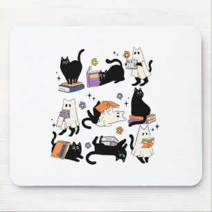 Mousepad Ghost Ghost Negro Bastante Lendo Livros Estranhos